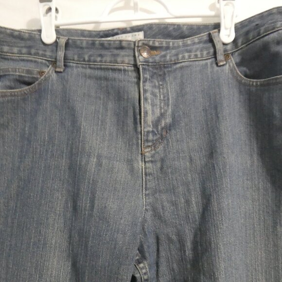 GEOFFREY BEENE SPORT Stretch | size 14 R | Classic Straight Leg Denim Jeans - Picture 4 of 16